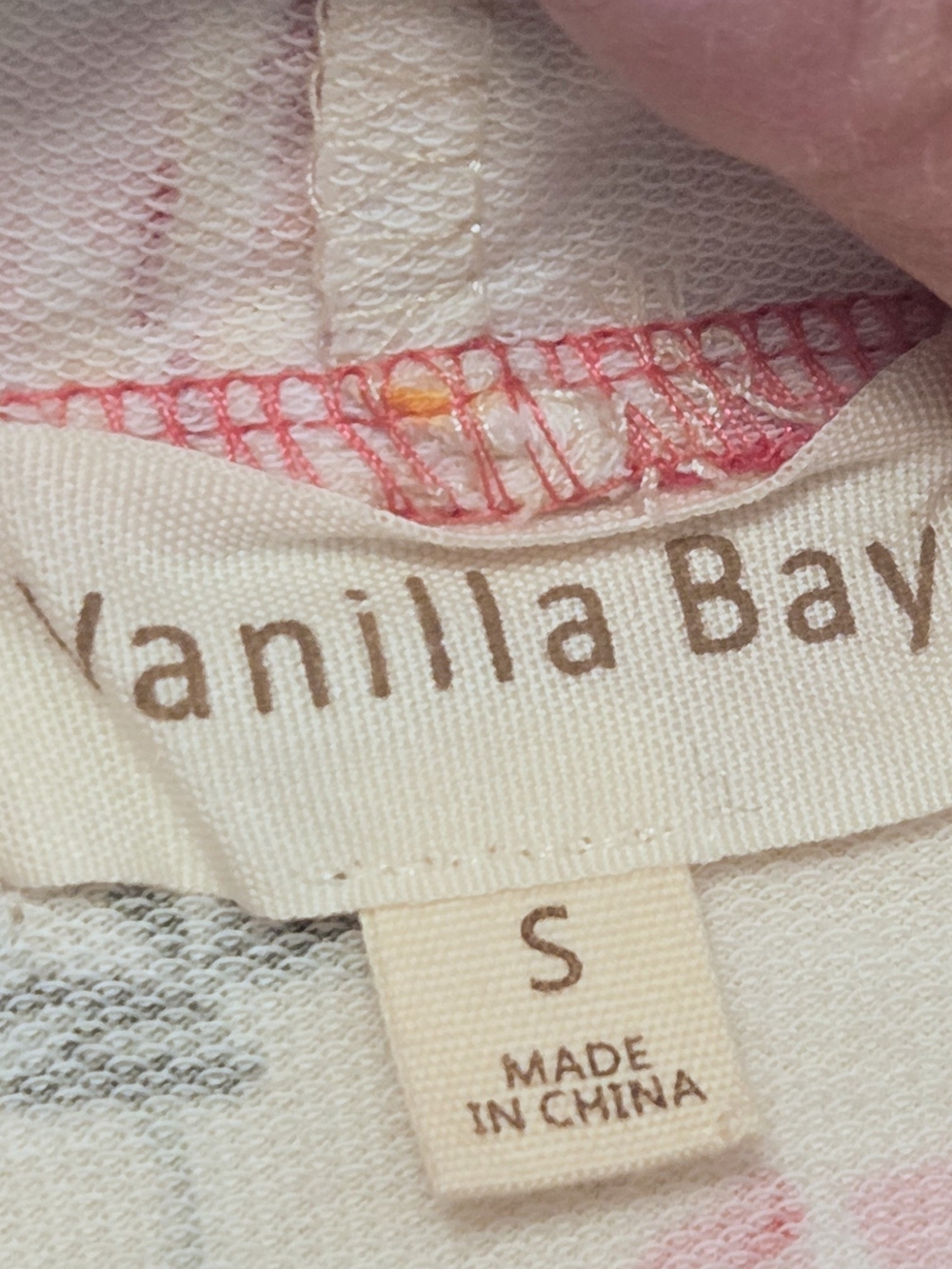 NWT Vanilla Bay Floral Asymmetrical Zip Hoodie Pink Cream Raglan Sweatshirt S - Picture 3 of 16